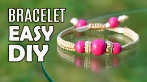 This fun macrame bracelet is easy enough for beginners to complete, and the tutorial from craftify my love comes with a video if the pictures are too hard to follow. Square Knot Beads Bracelet Tutorial By Macrame School