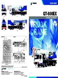 Truck Cranes Telescopic Boom Tadano Gt 600ex Specifications