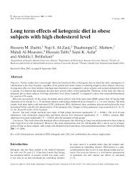 In contrast, the ketogenic diet encourages the body to start using ketones for fuel. Pdf Long Term Effects Of Ketogenic Diet In Obese Subjects With High Cholesterol Level