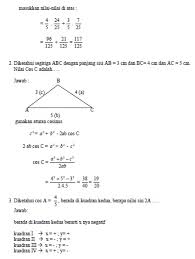 Contoh soal trigonometri sma kelas 10 dan pembahasan. Contoh Soal Trigonometri Kelas 10 Dan Jawabannya