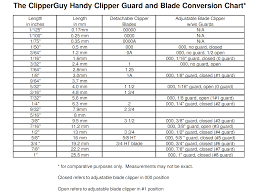 andis clipper blade conversion chart best picture of chart