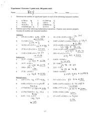 Check your answers with those in the back 13 chapter1 introduction to anatomy and physiology anatomy 1 define anatomy. Chapter 1 Math Review Answer Key Experiment 1 Exercises 1 Point Each 100 Points Total Name U00e9 Sec Date 1 Determine The Number Of Significant Figures Course Hero