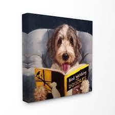 They make for a great gift, decor above the dog bed, or featured in your favorite parts of the house. Stupell Industries Bird Watching Doodle Funny Pet Dog Portrait Painting Canvas Wall Art By Lucia Heffernan Walmart Com Walmart Com