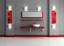Paired with the brass plumbing fixtures and hardware this master bathroom is a show stopper and will be cherished for years to come. Red Bathroom Design Ideas Interiorholic Com