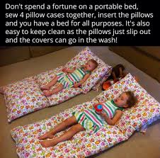 Floor Mats Cots For Kid S Sleepovers Or Camping Portable Bed Keep It Cleaner Sewing