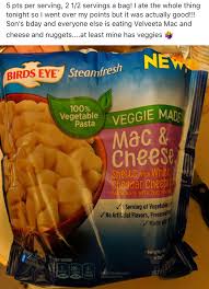 Birds Eye Veggie Mac And Cheese Nutrition Pin On Weight Watchers