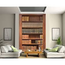 Le papier peint trompe l'œil est la façon moderne de décorer notre domicile. Papier Peint Grande Largeur Bibliotheque Art Deco Stickers