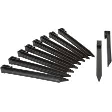 Edging conforms to any shape making it convenient for you to create a landscape, garden, or flower bed border that you desire. Master Mark Terrace Board Stakes In Black 20 Pack 99402 The Home Depot