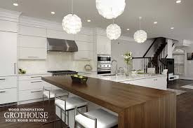 contemporary kitchen countertops wood