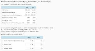 Average common shareholders' equity estimates the average amount of common shareholders' equity throughout the year. Return On Common Stockholders Equity Dividend Chegg Com