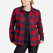 Women S Eddie S Favorite Flannel Sherpa Lined Shirt Jacket Eddie Bauer Womens Flannel Shirt Shirt Jacket Flannel Women