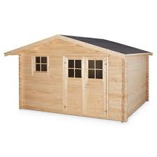abri de jardin bois blooma taman 14 12 m ep 34 mm en 2021 abri de jardin bois abri de jardin abris de jardin design
