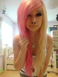 Two Toned Pink And Blonde Hair Hair Scene Hair Two Toned Hair