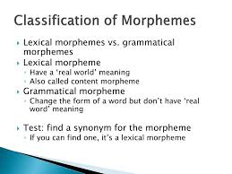 Classify an intertwined language as a language that has lexical morphemes from one language and grammatical morphemes from another. Ppt Morphology Powerpoint Presentation Free Download Id 2925810