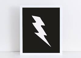 Black And White Lightning Art Black And White Lightning Bolt Wall Art Professional Quality Print On Lustre Paper That Will Never Fade When Purchasing Indigo Artwork Framed Prints Prints