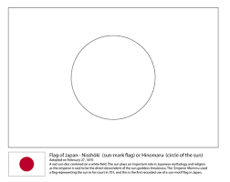Flag Of Japan Coloring Page Flag Coloring Pages Japan Flag Flag Template