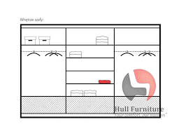 An artistic masterpiece that is perfect for rooms where space cannot be. Marsylia Wardrobe White Gloss Mirror 255cm Hull Furniture