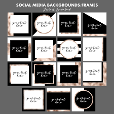 Black And Gold Social Media Posts Instagram Backgrounds Branding Templates Social Media Backgrounds Instagram Templates Branding Template Instagram Template Social Media Post