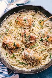 Try this easy lemon chicken angel hair pasta recipe from buitoni® to make a freshly made italian pasta meal any night of the week. Creamy Pesto Chicken Skillet Princess Pinky Girl