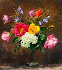 Maybe you would like to learn more about one of these? Albert Williams Still Life A Glass Vase Of Mixed Flowers Mutualart