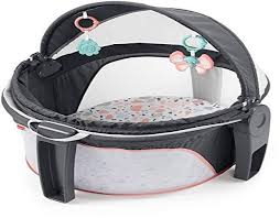 Fisher Price On The Go Baby Dome Pink Pacific Pebble Portable Infant Play Space Multicolored