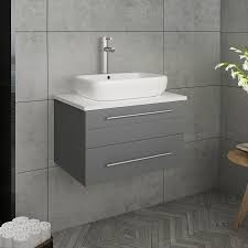 floating bathroom vanities, vessel sink