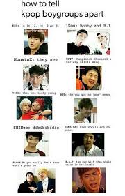 How To Tell Them Apart Kpop Funny Kpop Memes Funny Kpop Memes