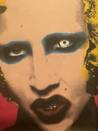 Andy WARHOLesk Marilyn Manson Framed PHOTOCOPY. See Pics For Size And  Condition