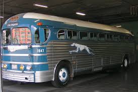 Image result for Silver 1990 Greyhound Bus