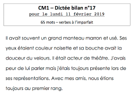 Il est utilisé pour exprimer une action passée et achevée. Cm1 Cm2 Dictees Bilan N 17 Pour Lundi 11 Fevrier 2019 Blog Des Oliviens Cm1 Et Cm2