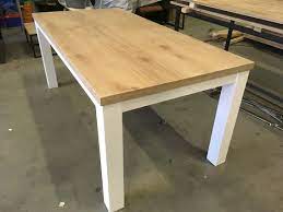 massief eiken tafel met wit onderstel www kaldenbach meubels nl meubels eiken tafel tafel