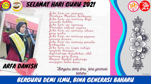 Jika terlebih terkurang harap maafi. Akademi Youtuber Sajak Guru Oh Guru Oleh Adik Arfa Danish Selamathariguru