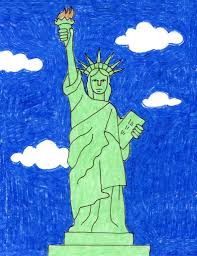 Are there any new york city drawing easy paintings? Draw An Easy Statue Of Liberty Art Projects For Kids