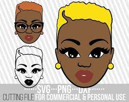 Beauty Black Woman Svg Short Hair Svg Glasses Svg Blonde Svg File For Cricut Vector Silhouette Instant Download Cuttable Printable In 2021 Black Beauty Women Afro Girl Short Hair Styles