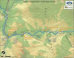 Upper Colorado River Map Little Gore Canyon Colorado Colorado River Canyon Colorado Colorado River Rafting