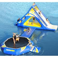 Giant Floating Play Station Wasserrutsche Im Wasser Treiben Coole Ideen