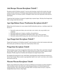 Video ini merupakan cara pembuatan kerajinan yang terbuat dari bahan serat buatan. Macam Kerajinan Tekstil