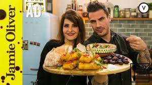 Couscous with grilled summer vegetables & loadsa herbs. Big Fat Greek Filo Parcels Video Jamie Oliver