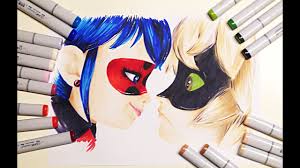 как нарисовать леди баг и супер кота вместе поэтапно Speed Drawing Ladybug And Cat Noir Copic Sketsh Kak Narisovat Ledi Bag I Super Kot Youtube