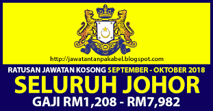 Berikut ialah senarai kekosongan jawatan kosong terkini oktober 2020. Baru Dibuka Senarai Ratusan Jawatan Kosong Seluruh Johor September Oktober 2018