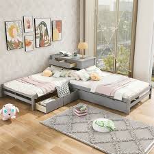 L Shaped Platform Beds