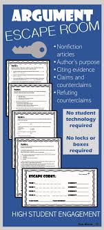 Engaging Way To Practice Argument Argument Escape Room Persuasive Text Authors Purpose Persuasive Techniques