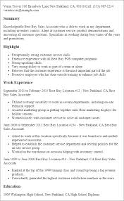 best buy sales associate resume sample