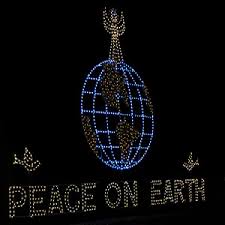 C9 christmas light bulbs have e17 bases and are noticeably larger in size and thus produce brighter light, which is especially eye catching from structures that are very tall or far away, and perfect for large scale holiday displays. Peace On Earth Outdoor Yard Sign Holiday Lawn Decoration Home Kitchen Handmade Products Prb Org Af