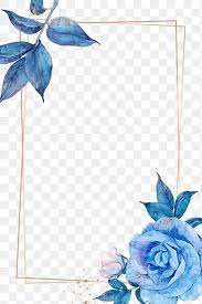 Png Floral Frame In Watercolor Free Image By Rawpixel Com Adj Blue Watercolor Floral Blue Background Patterns Pastel Blue Background