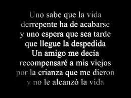 Uno sabe que la vida de repente ha de acabarse y uno espera que sea tarde que llegue la despedida. Los Caminos De La Vida Los Angeles Azules Letra Vida Los Angeles Azules Letras