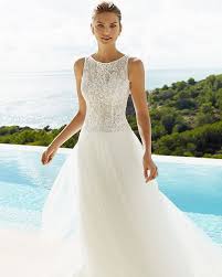 Gigi Dress A Line Jewel Straps Sleeveless From Aire Barcelona Beach Wedding 2019 As Wedding Gown Silhouette Wedding Dresses Videos Long Wedding Dresses