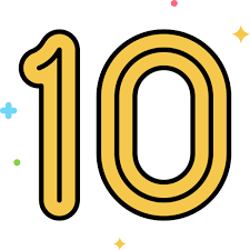 Number 10 - Free education icons