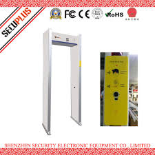 You will see them at airports as walk through scanners. China Security Metal Detector Gate With Temperature For Fever Person In Hospital China Walk Through Temperature Detection Gate Metal Detector Gate With Temperature