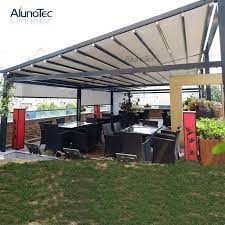 4x4 Retractable Awning Sliding Roof Gazebo With Curtain Buy Sliding Roof Gazebo Retractable Sliding Roof G Aluminum Pergola Retractable Awning Modern Gazebo